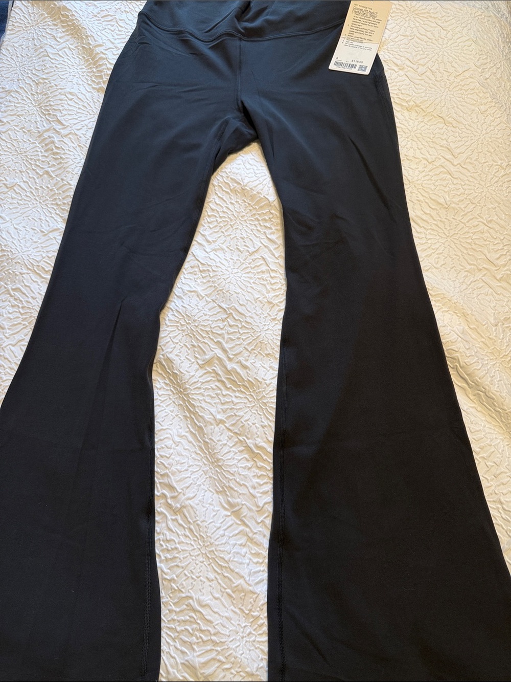 lululemon athletica Groove HR Nulu Black Flare Leggings Size 8 Short